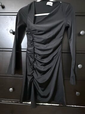 Oh Polly | Dresses | Oh Polly Hidden Secret Cut Out Long Sleeve Mini Dress  In Black | Poshmark